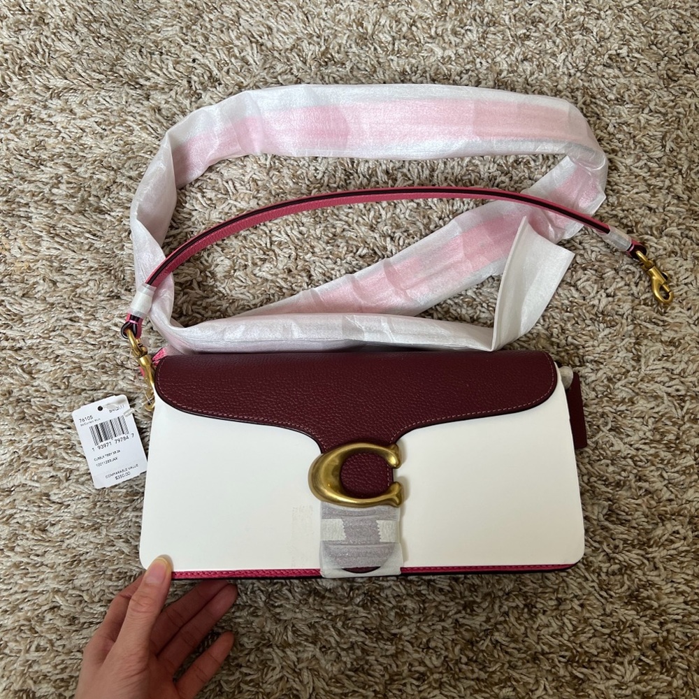 COACH Tabby 26 Small Color-Block Leather Shoulder Bag - Picture 5 of 14